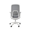 back shot of ascent chair in fog grey in a white background